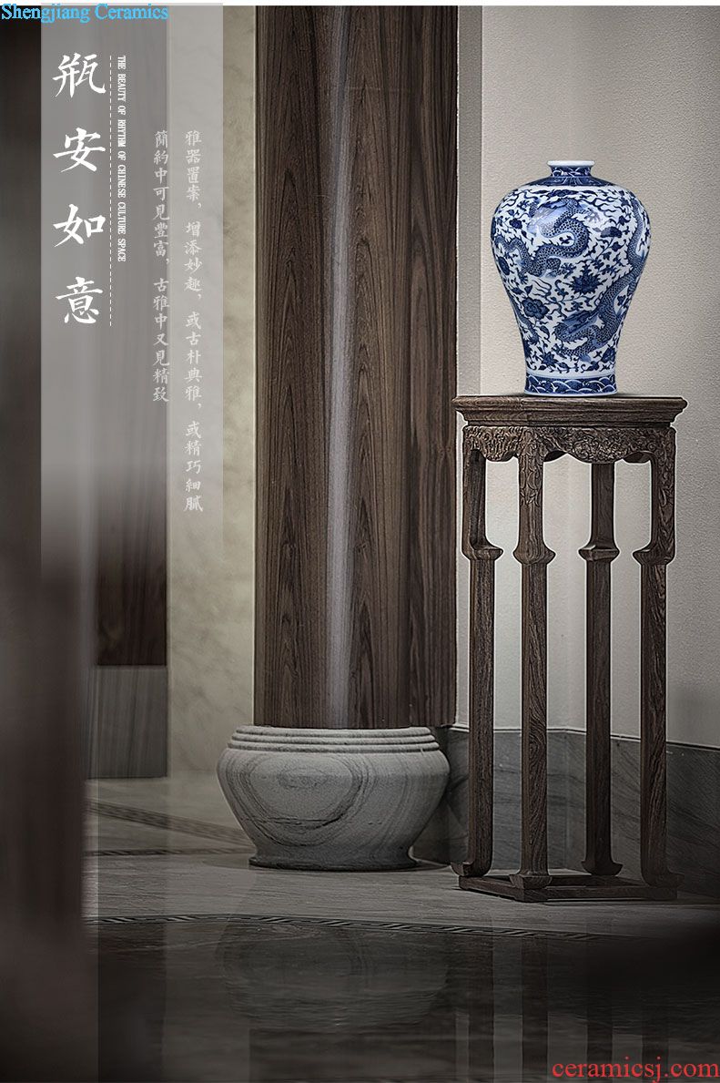 JingJun jingdezhen ceramics hand-painted home sitting room adornment crafts are 1 in blue and white porcelain vases, flower arrangement