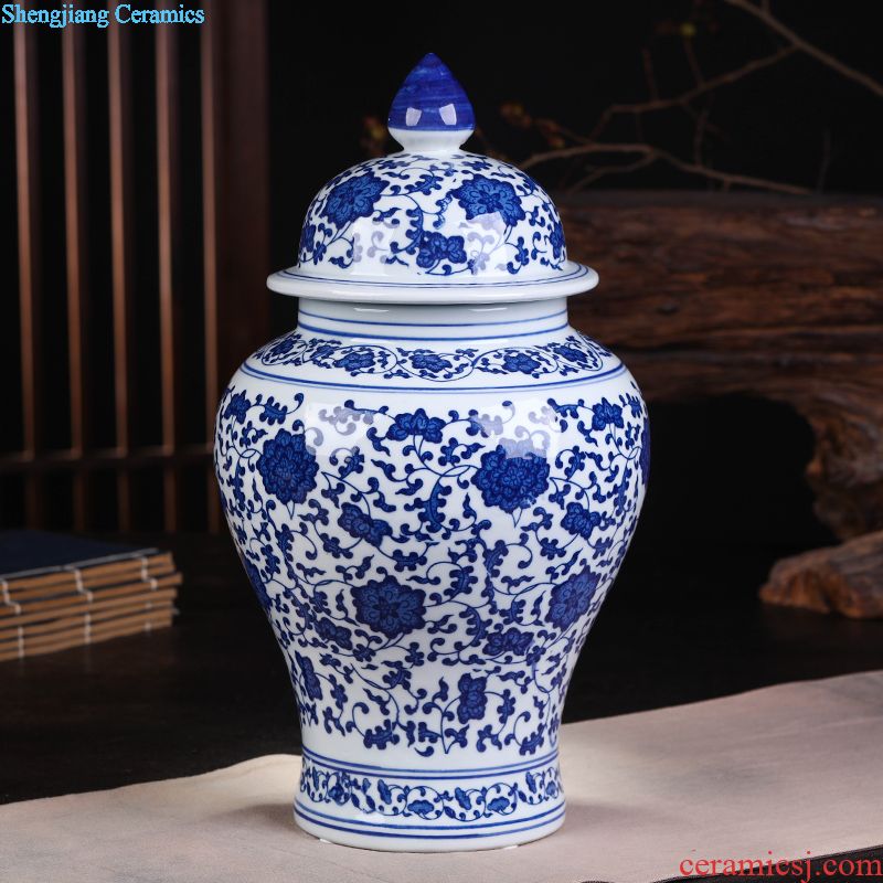 Jingdezhen ceramic seal caddy large sealed container pu 'er tea cans ceramic household gift box packaging