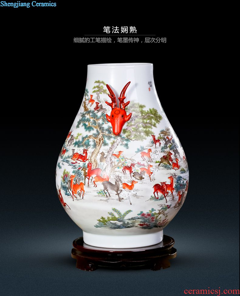 Jingdezhen ceramic hand-painted ceramic vase celebrity famous Bridges porcelain modern home furnishing articles