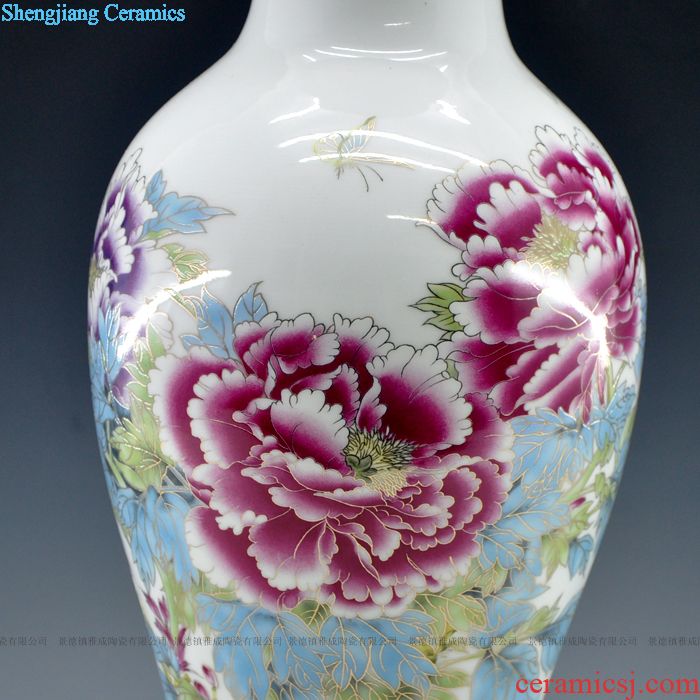 Jingdezhen ceramics celadon vase modern home furnishing articles contracted and fashionable living room decoration accessories