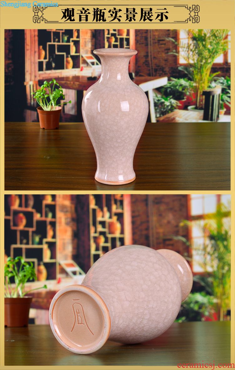 Jingdezhen ceramics enamel sitting room place contemporary and contracted household adornment enamel vase wedding gift