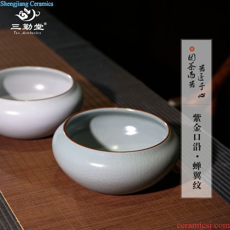 Three frequently hall tea wash bath jingdezhen ceramic household kung fu tea set parts water jar wash cup bowl S71011