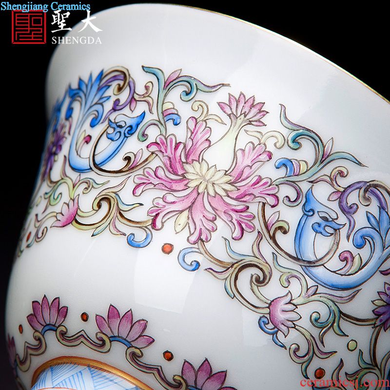 Sample tea cup jingdezhen blue and white dragon and tea set ceramic hand-drawn lines master cup single cup all hand kung fu tea cups