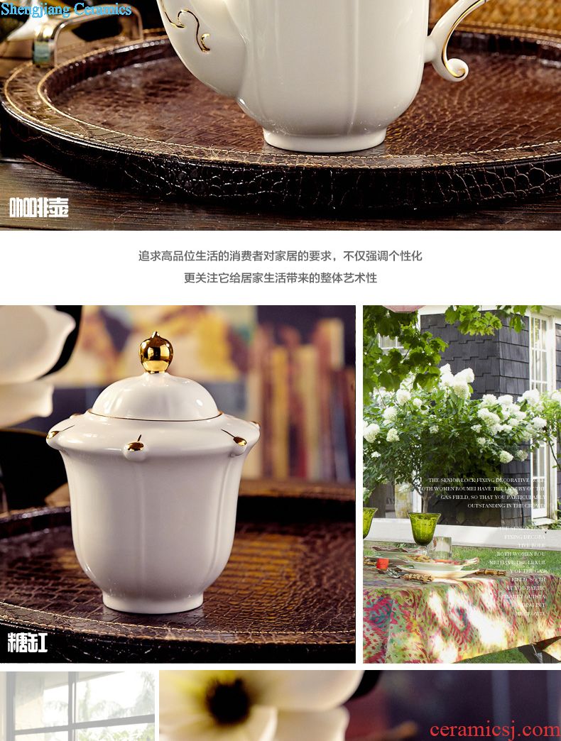 High-class european-style special-shaped bone porcelain tableware suit dishes home dishes porcelain jingdezhen porcelain gift set