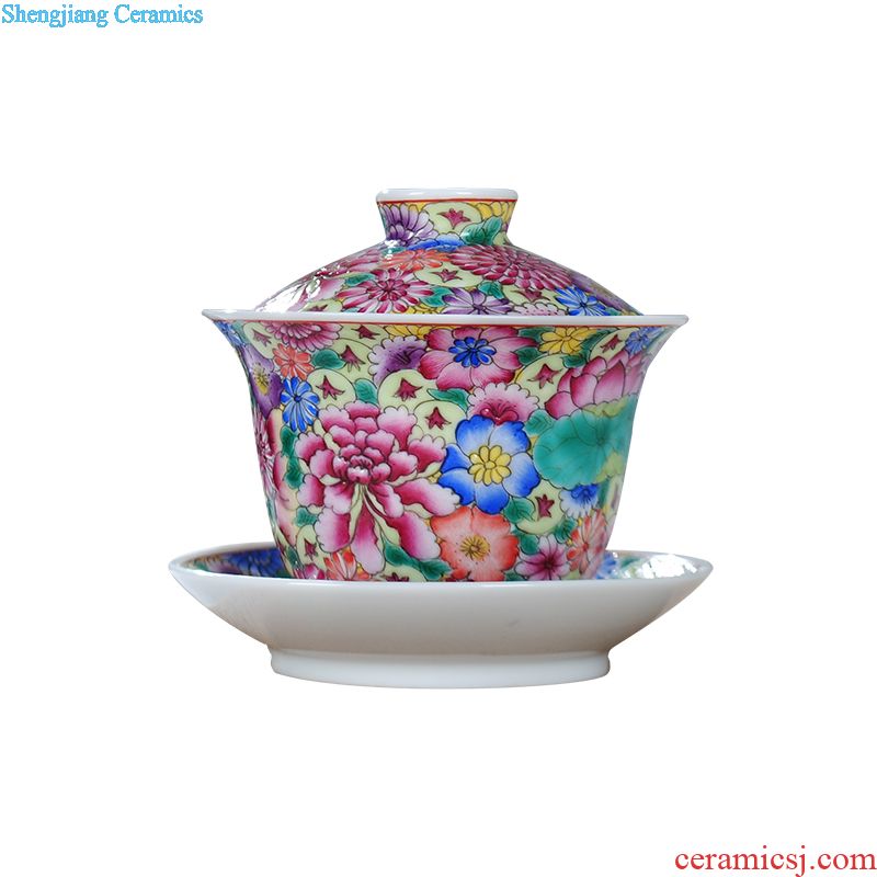 Jingdezhen hand-painted ceramic teapot kung fu tea pot A large pot teapot had girder by hand