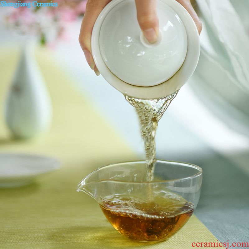 Jingdezhen hand-painted colored enamel porcelain teapot kung fu tea set single pot of tea tea 1