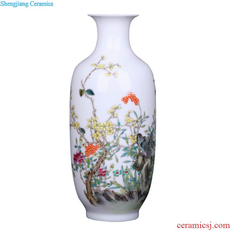 Jingdezhen ceramics antique vase manually restoring ancient ways of large vases, sitting room dry flower is placed continental red