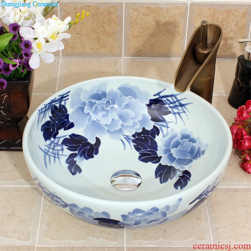 JingYuXuan ceramic art basin sink bathroom basin ancient white coil small 35 cm lavatory