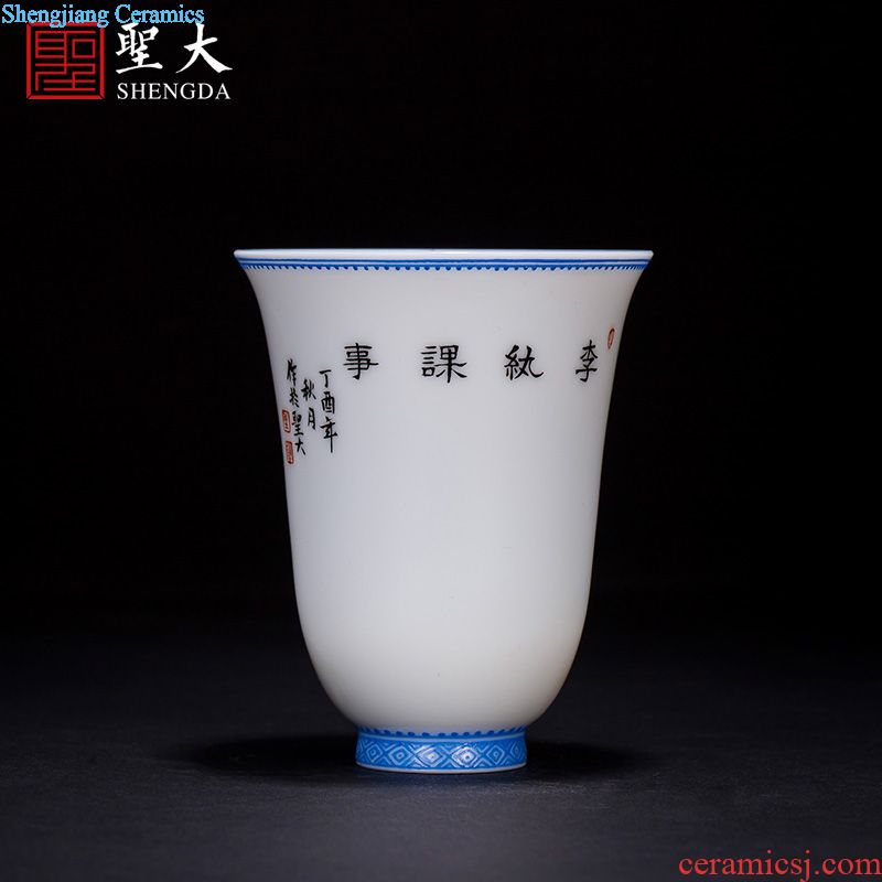 Santa boutique hand-painted color ink kung fu panda sample tea cup jingdezhen ceramics cup tea masters cup to foreigners