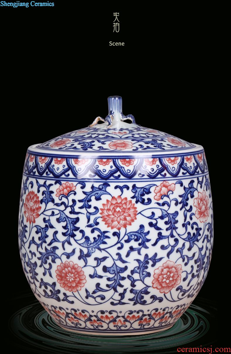 Jingdezhen ceramic Chinese vase sitting room adornment is placed household TV ark flower arranging porcelain decoration process