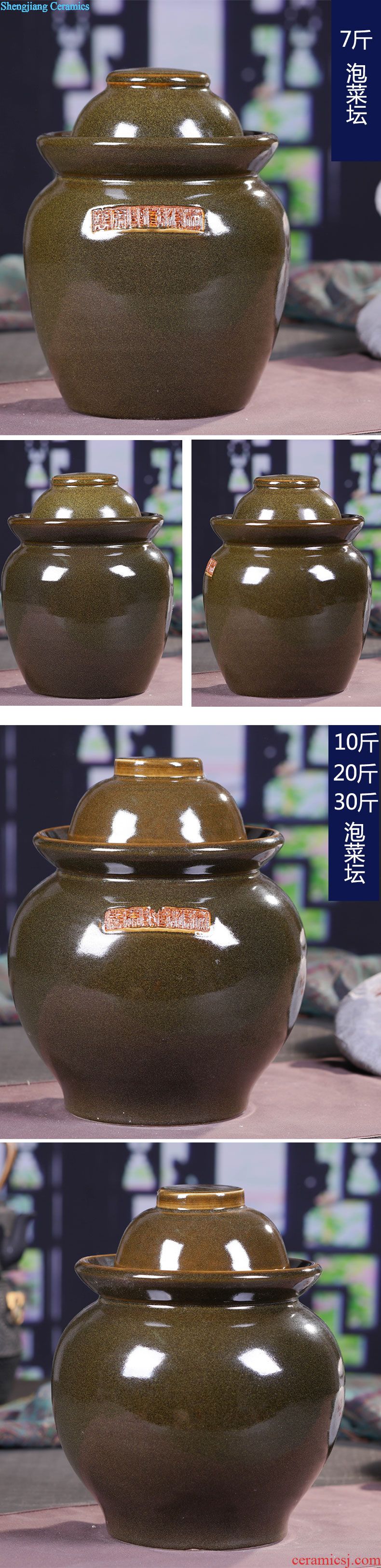 Jingdezhen ceramics large seal pot tea caddy retro store receives big yards puer tea pot