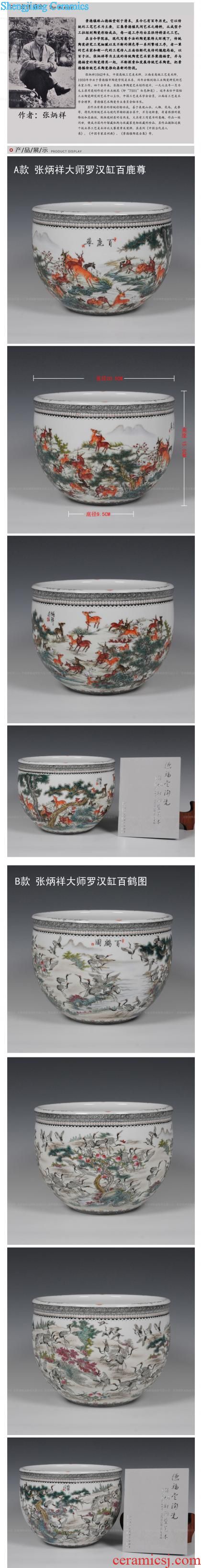 Mesa of jingdezhen ceramic vase household act the role ofing is tasted famous masterpieces hand-painted vases Zhang Bingxiang magpie vase