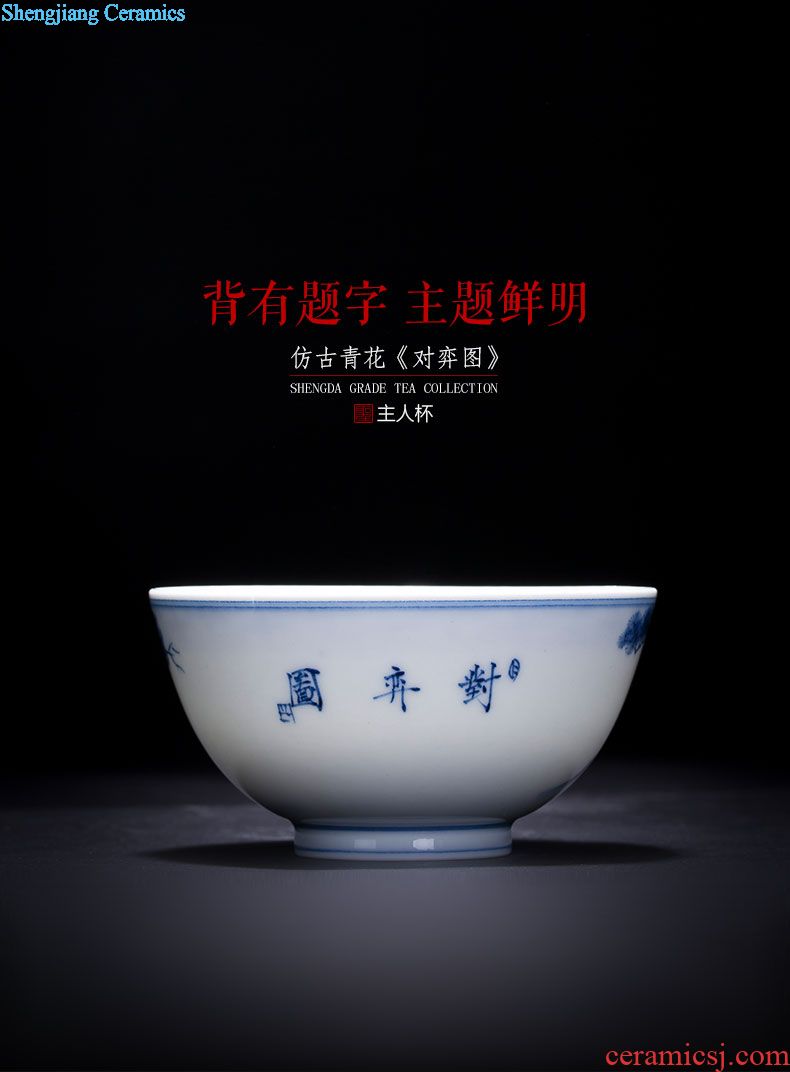 St the ceramic kung fu tea master cup hand-painted color ink black dragon sea sample tea cup all hand of jingdezhen tea service