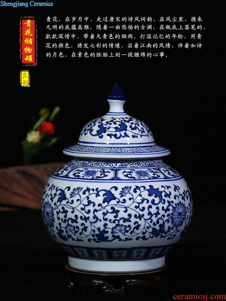 Jingdezhen ceramics powder enamel vase of modern Chinese style household contracted craft flower arrangement sitting room the bedroom decorates furnishing articles