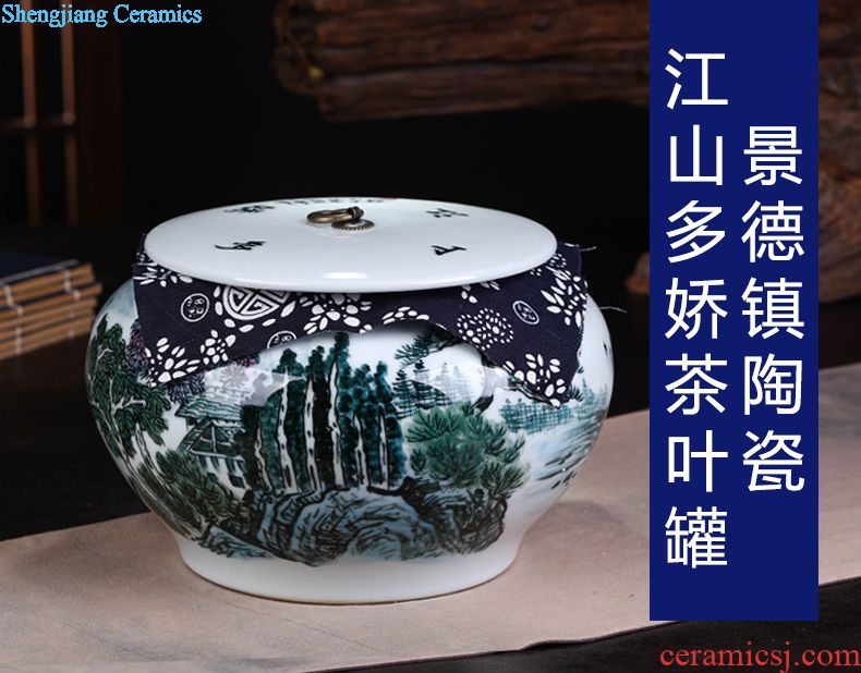 Jingdezhen ceramics China red table place adornment flower arranging wedding gift European household vase