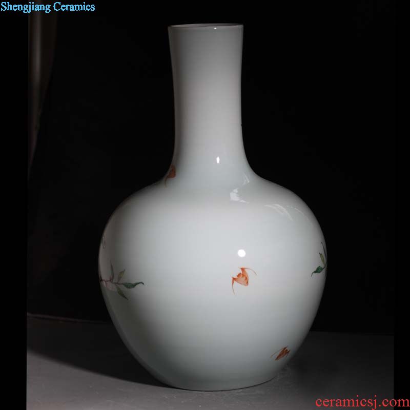 Jingdezhen ji red red imitation royal porcelain vase 20-40 cm celestial plum bottle bottle gourd gourd