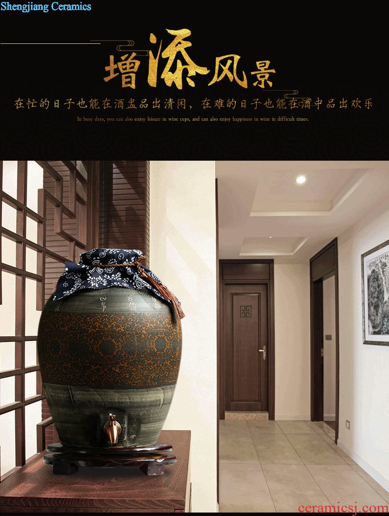 Jingdezhen ceramic barrel ricer box store meter box 10 jins of 20 kg to storage tank with cover seal household moistureproof insect-resistant