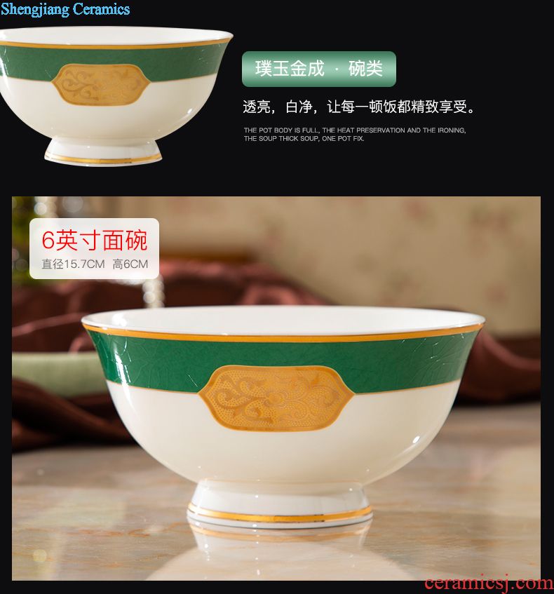 Tableware suit household bowl dish dish combination of jingdezhen tableware ikea dishes suit wedding tableware housewarming gift