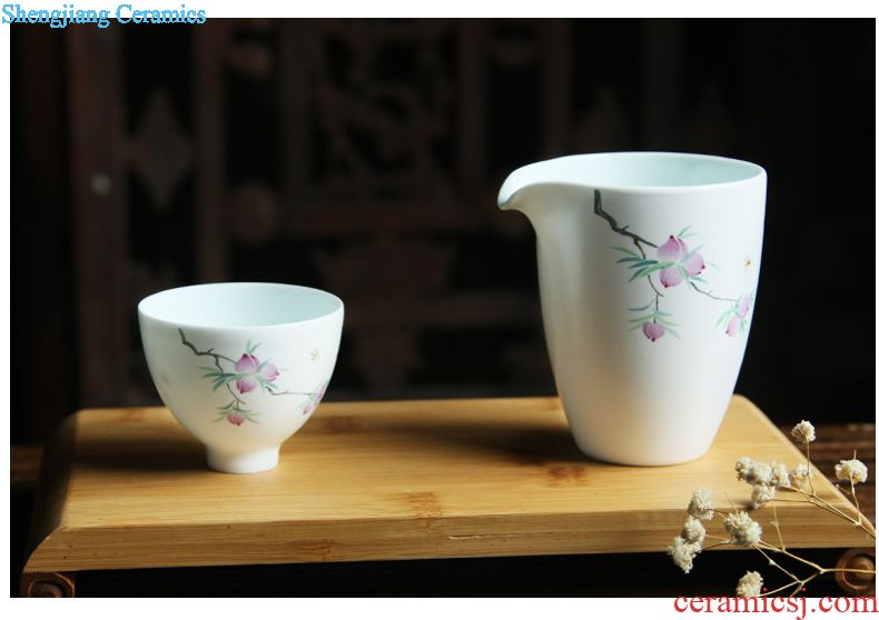 Kung fu tea cup three frequently hall jingdezhen ceramic tea cup cup sample tea cup kiln cup cup S41083 master