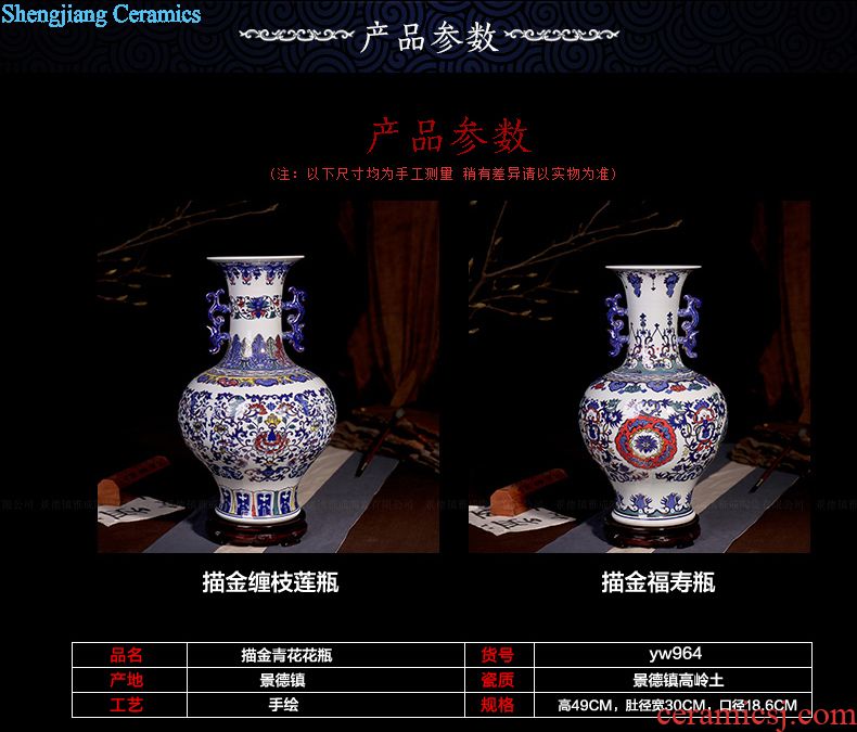 New Chinese style household jingdezhen ceramic flower arranging device decoration ideas sitting room porch is decorated vase furnishing articles porcelain