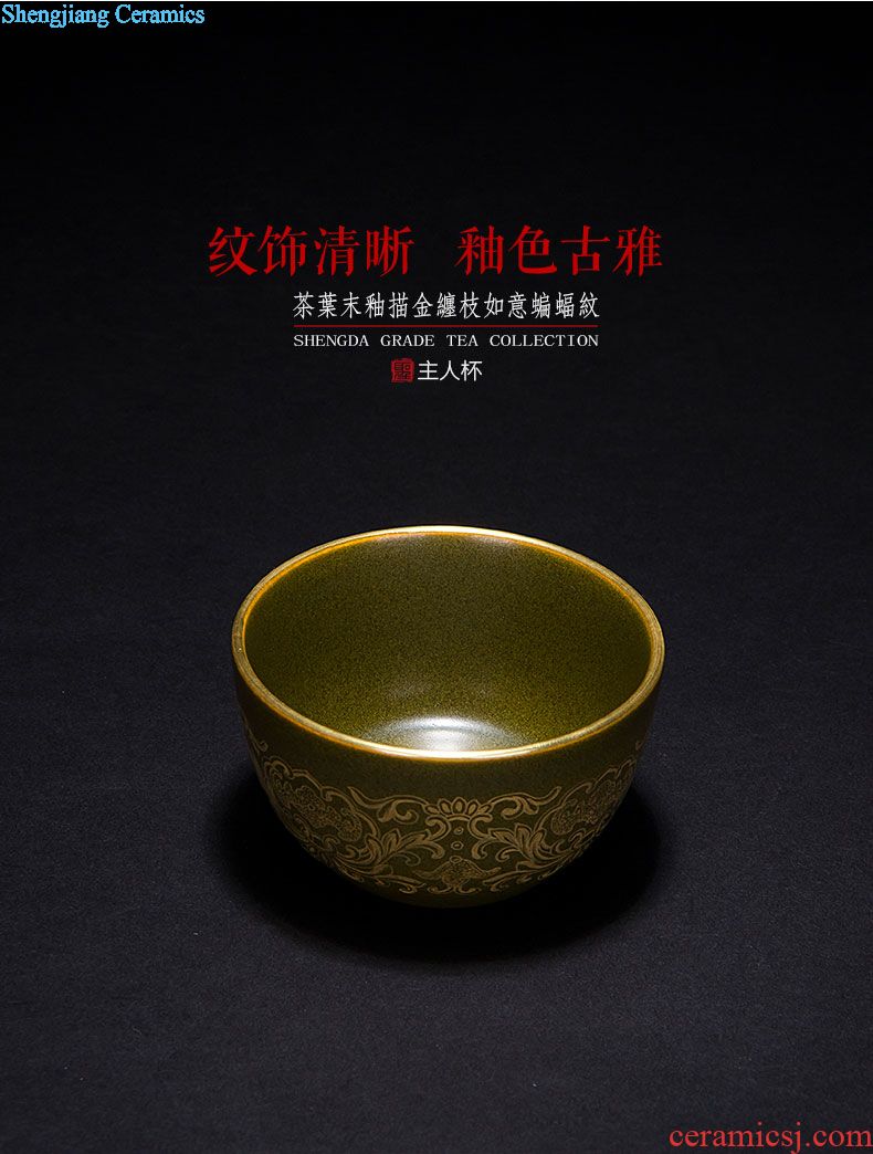 St the jingdezhen ceramic colour master hand draw pastel guan yu cup all hand kung fu tea set single cup sample tea cup