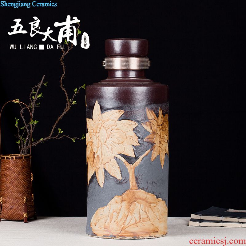 Bubble jars bubble bottle 10 jins jar with leading archaize of jingdezhen ceramic jars medicine bottle seal wine