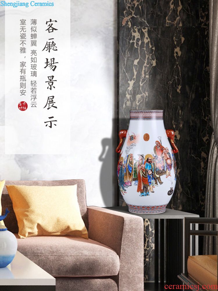 Jingdezhen large ground ceramic vases, flower arrangement craft sitting room of Chinese style household adornment TV ark furnishing articles