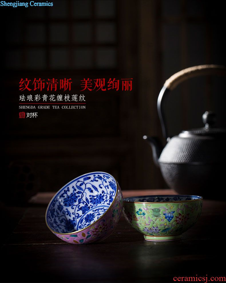 St big ceramic kung fu tea masters cup hand-painted micro book world the elephant sample tea cup jingdezhen tea cup