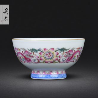 JingJun jingdezhen blue and white ceramics bucket color manual all three tureen kung fu tea bowl