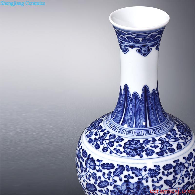JingJun Jingdezhen ceramics Hand painted colored enamel painting of flowers and all hand teapot Kung fu tea set