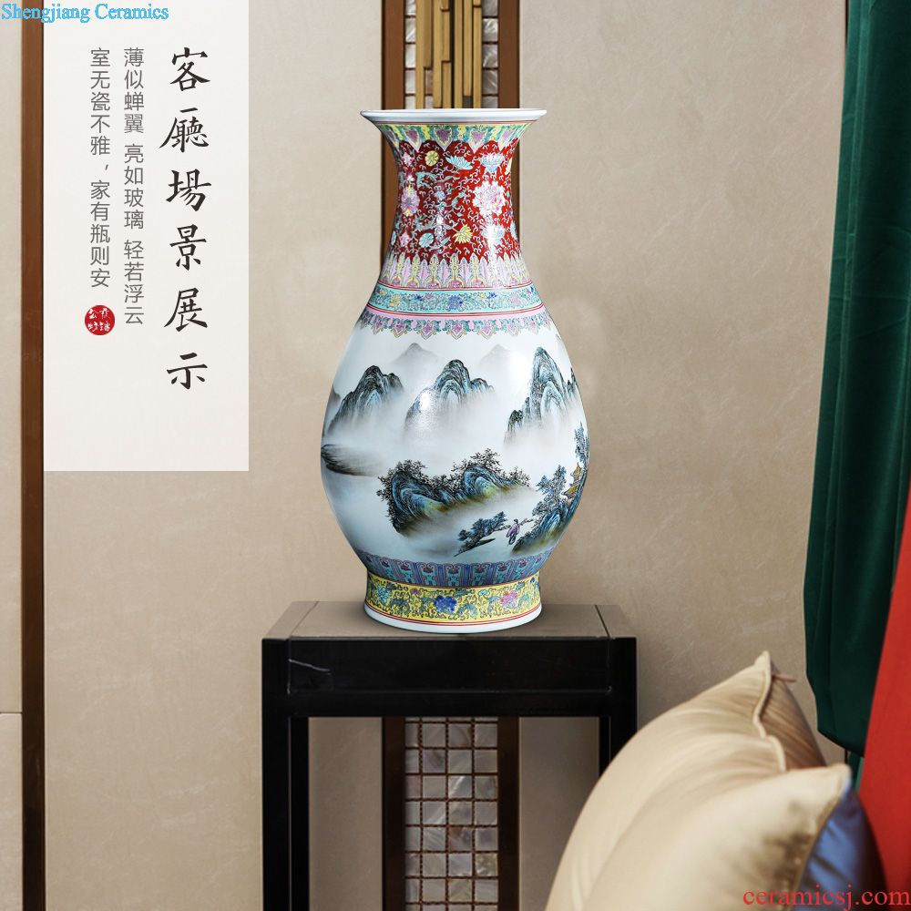 Blue and white porcelain of jingdezhen ceramics vase antique bound branch lines gall bladder new Chinese style household crafts are sitting room