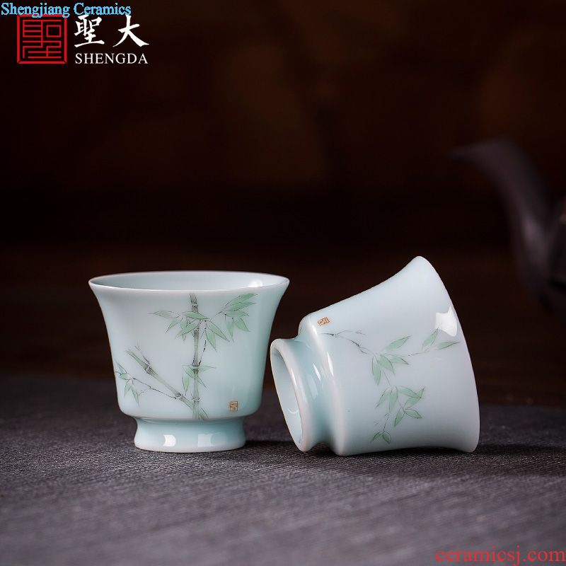 St the ceramic kung fu tea master cup hand-painted archaize sweet tea and tea light blue tie up branches of jingdezhen tea service
