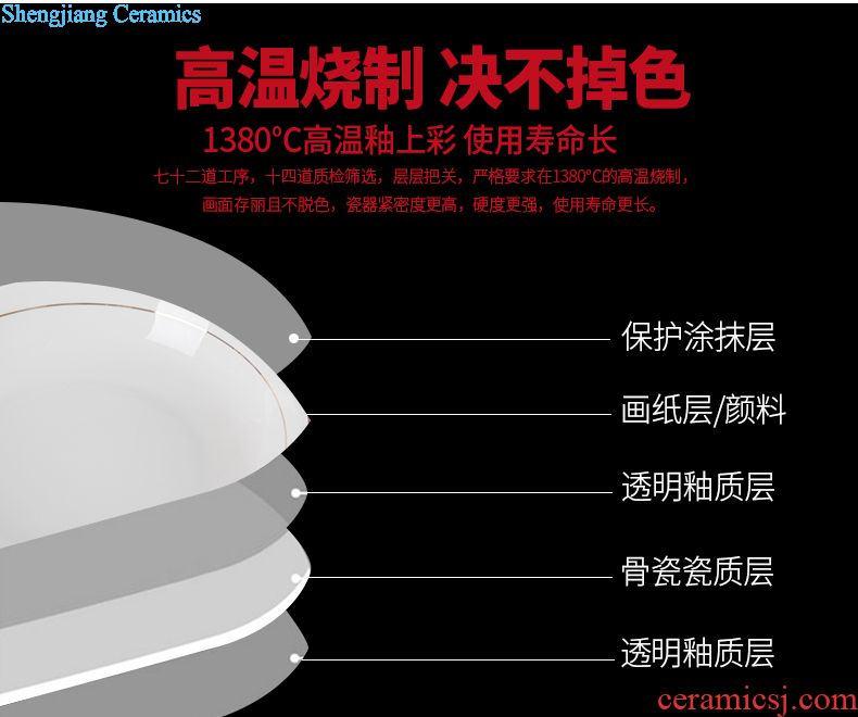 European household tableware portfolio bowl jingdezhen bowls of bone disc sets business gifts tableware wedding gift boxes
