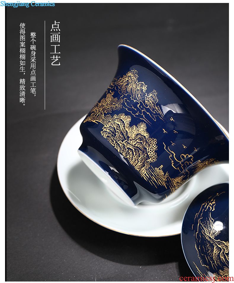 Archaize of jingdezhen ceramic teacups hand-painted master sample tea cup cup pastel kung fu tea cup Buddha means individual cup