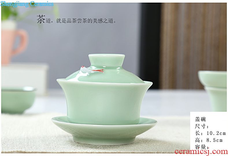 Is young, blue and white porcelain imitation hand-painted pu 'er tea cup kung fu tea tea set at upstream noggin ceramic sample tea cup
