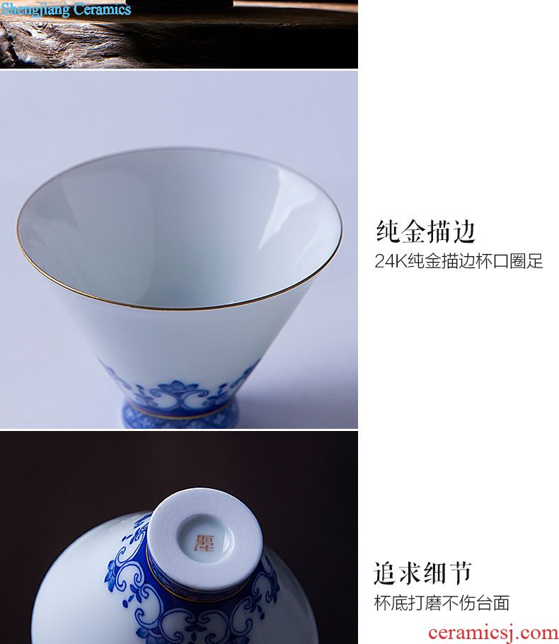 Master cup sample tea cup ceramic jun red hat to cup your kiln open piece of tea light cup jingdezhen kung fu tea cups