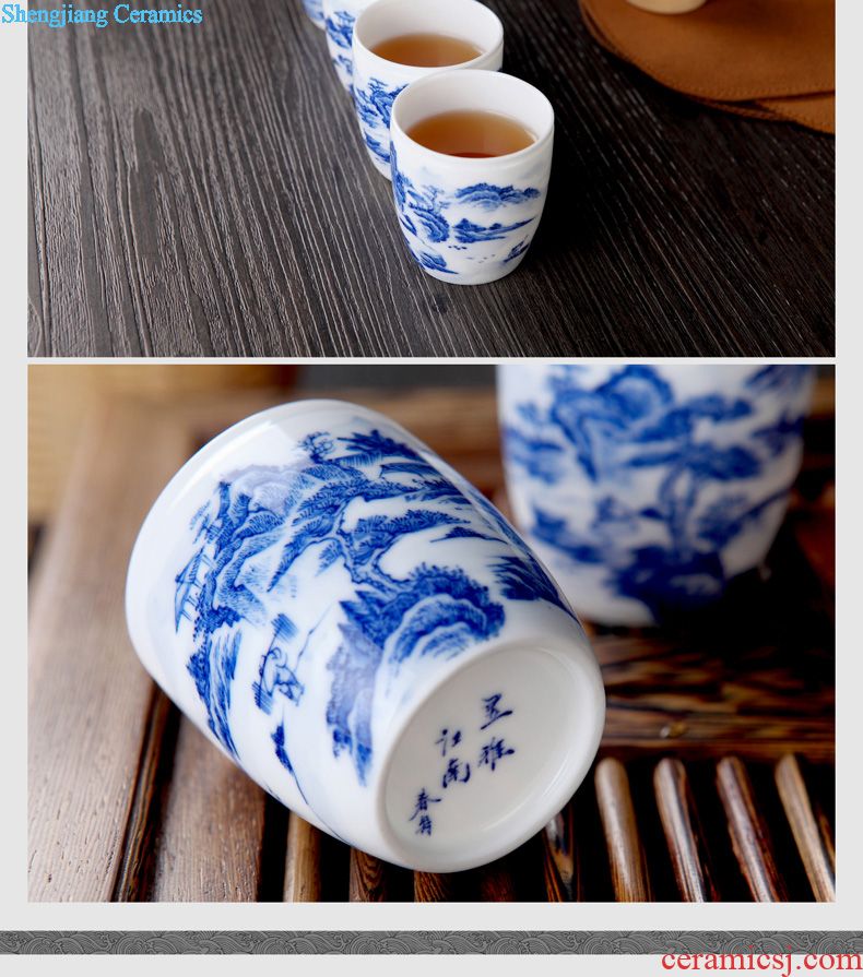 Clearance rule kung fu tea masters cup hand-painted pastel take figure of tea cups all hand of jingdezhen tea service