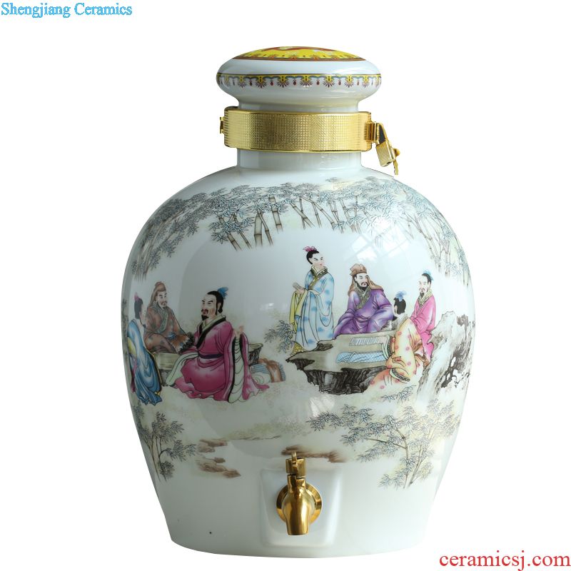 Jingdezhen ceramic jars (50 kg/seal it wine liquor GuanPing archaize home bubble jars