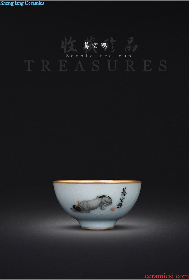 Jingdezhen porcelain enamel colour of flowers and birds all hand sample tea cup kung fu tea cup ceramic cup personal Lord