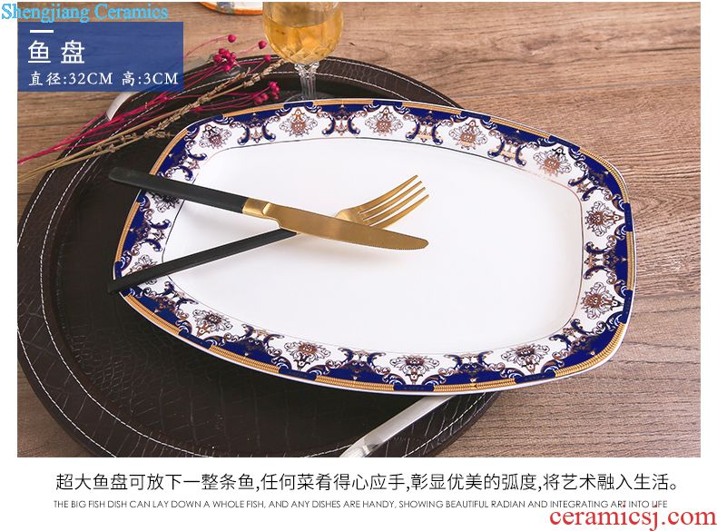 Tableware suit wedding gifts Jingdezhen ceramic tableware creative home dishes dishes business gifts home