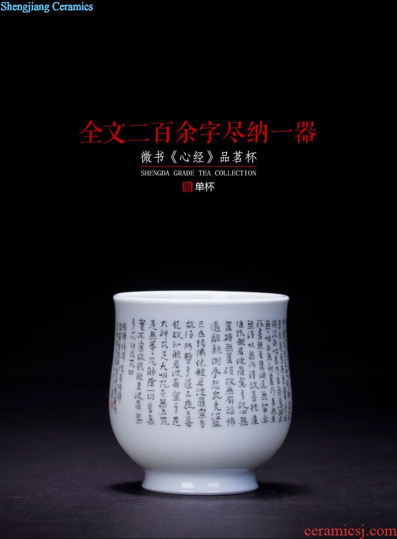 St the ceramic kung fu tea master cup hand-painted micro ShuXin cylinder cup all hand of jingdezhen tea service master cup