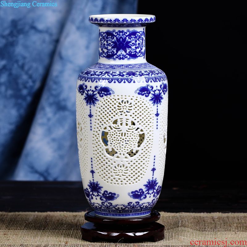 Jingdezhen large ceramic vase landing crafts decoration snow study furnishing articles classical fashion accessory