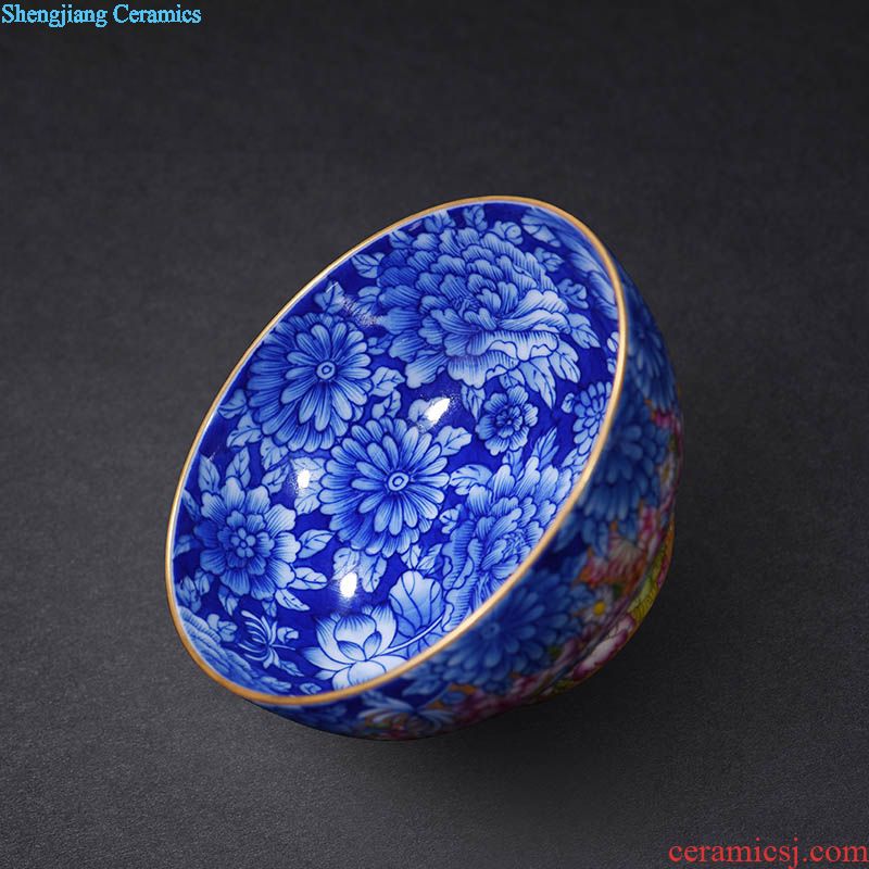 JingJun Jingdezhen ceramic blue youligong all hand sample tea cup Kung fu tea cups masters cup