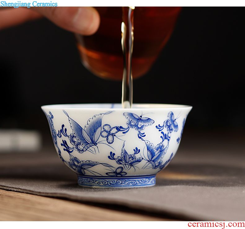 Jingdezhen hand-painted ceramic seal pot caddy powder enamel storage tanks and receives kung fu tea accessories