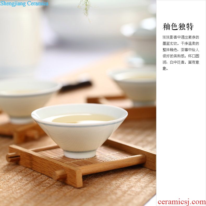 Drink to kiln are recommended iron lid cover supporting Japan buy ceramic tea set tea kungfu tea set zero with four color