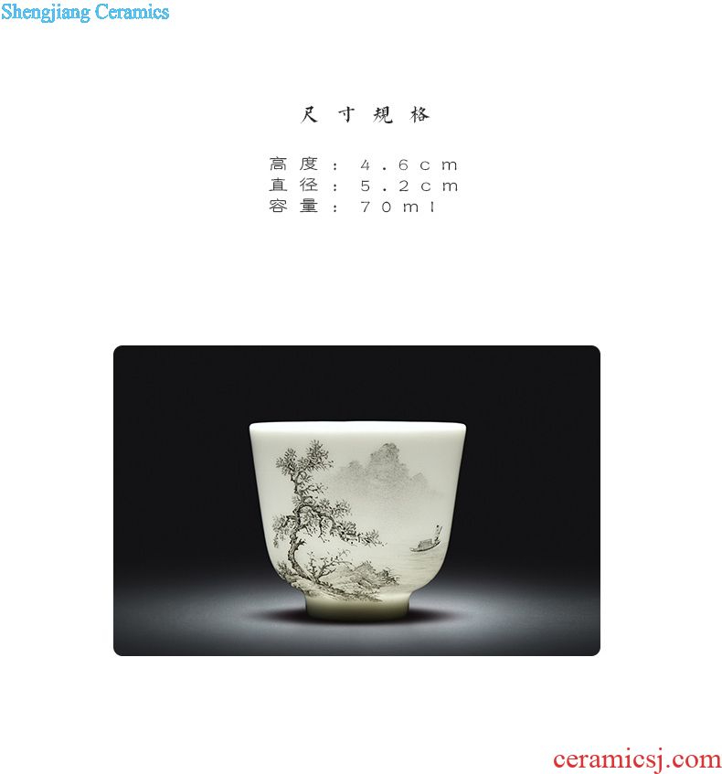 Rouge beauty JingJun jingdezhen ceramics glaze all hand sample tea cup kung fu tea tea masters cup