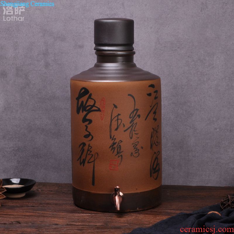 Jingdezhen ceramic jars 5 jins of 10 jins liquor bottle wine jar pot medicine bottle dip waxberry wine