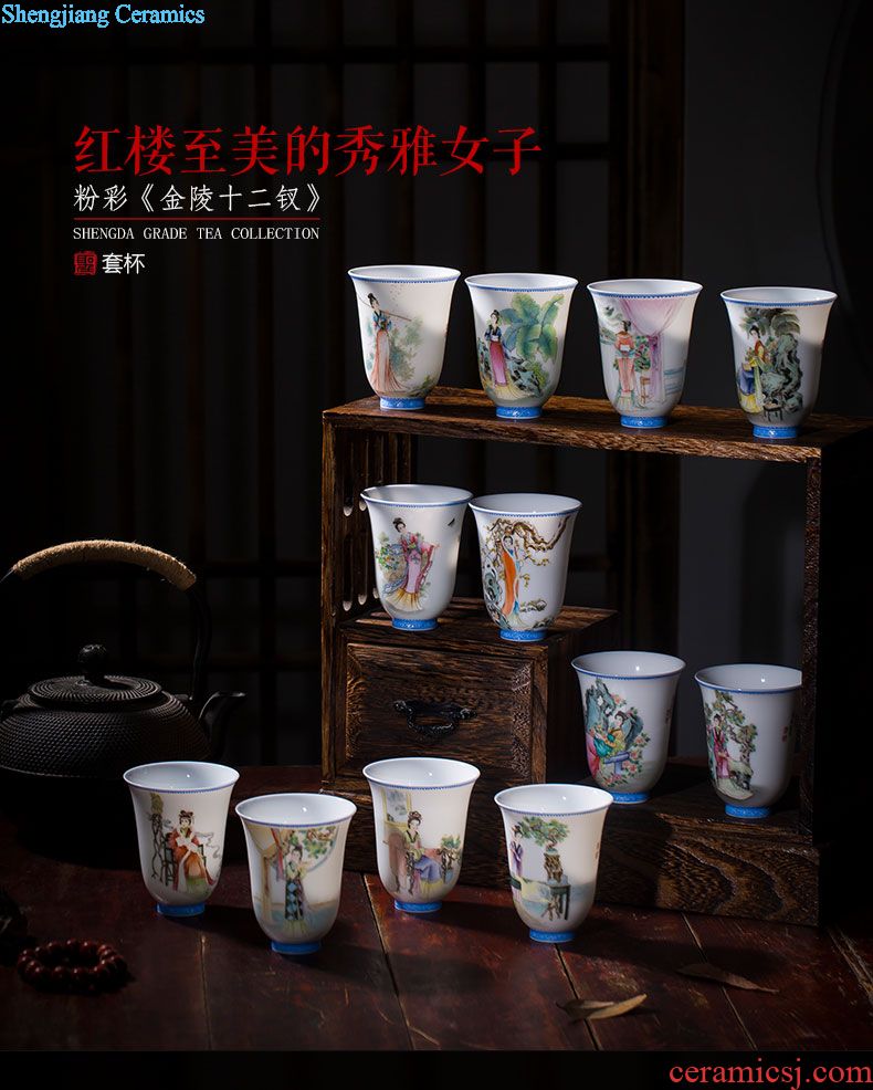 Santa boutique hand-painted color ink kung fu panda sample tea cup jingdezhen ceramics cup tea masters cup to foreigners