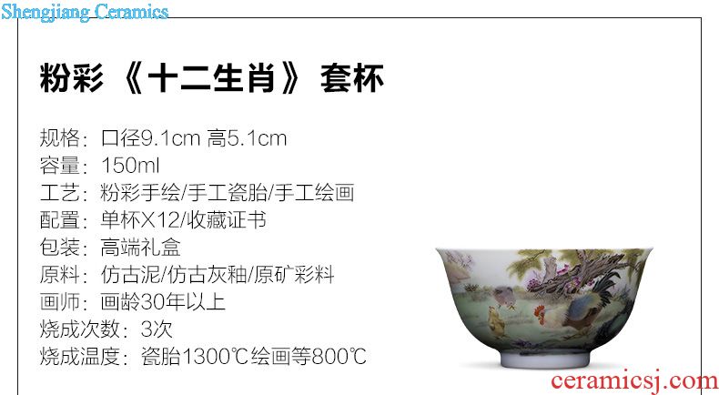 St the ceramic kung fu tea master cup hand-painted antique blue-and-white chrysanthemum lines cylinder cup all hand of jingdezhen tea service