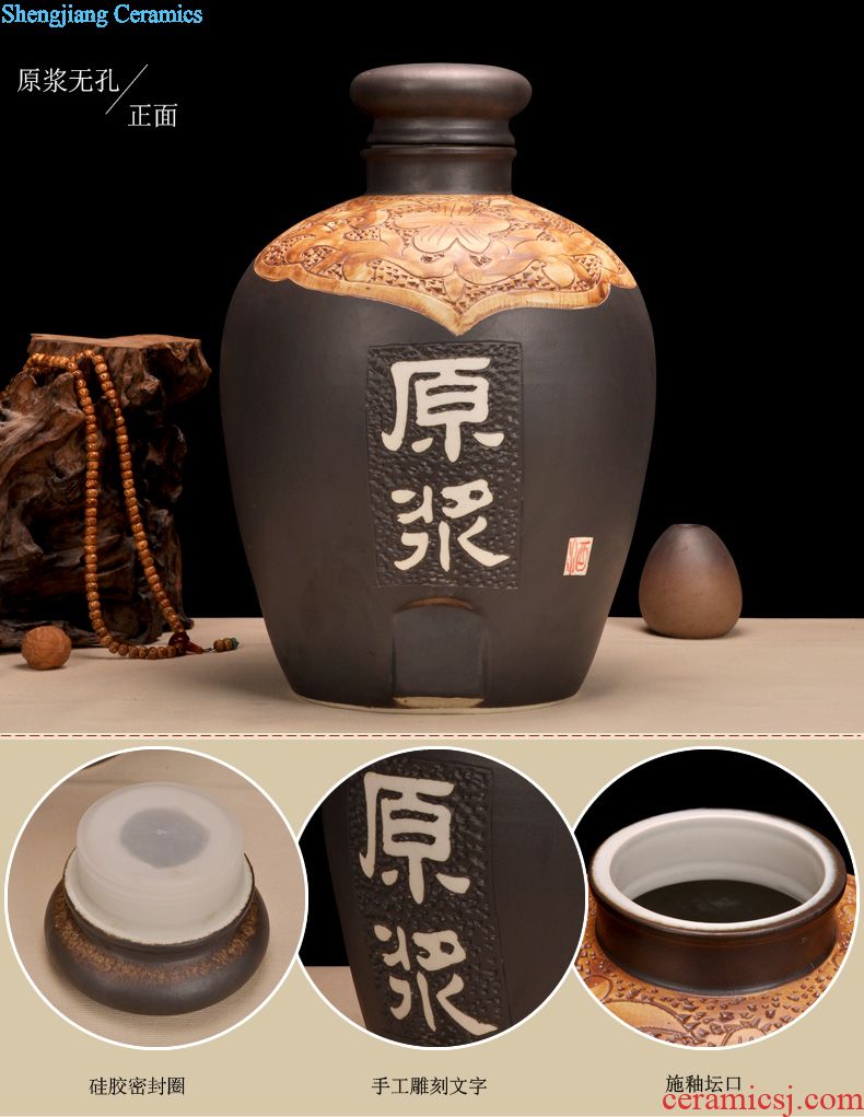 Jingdezhen ceramic jars 10 jins 20 jins 30 jins 50 kg foam bottle wine bottle it storing wine cask wine jars